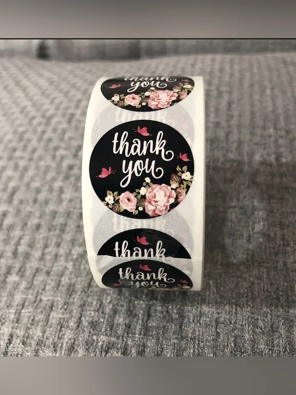 Thank You Stickers 1 Inch Floral Round Labels Small Business Packaging